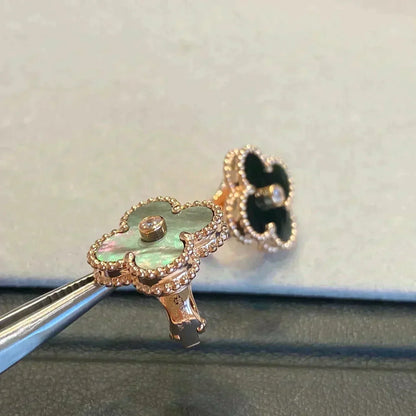 ¡®Sprite Jewelry¡¯CLOVER MEDIUM 1 MOTIFS GRAY MOP  DIAMOND EARRINGS