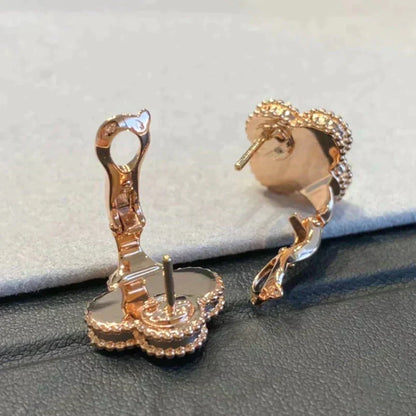 ¡®Sprite Jewelry¡¯CLOVER MEDIUM 1 MOTIFS GRAY MOP  DIAMOND EARRINGS