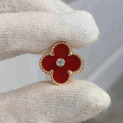 ¡®Sprite Jewelry¡¯CLOVER MEDIUM 1 MOTIFS CARNELIAN  DIAMOND earrings