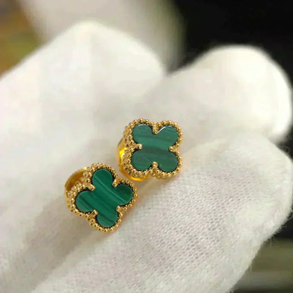 ¡®Sprite Jewelry¡¯CLOVER MINI 9.5MM MALACHITE  EARRINGS
