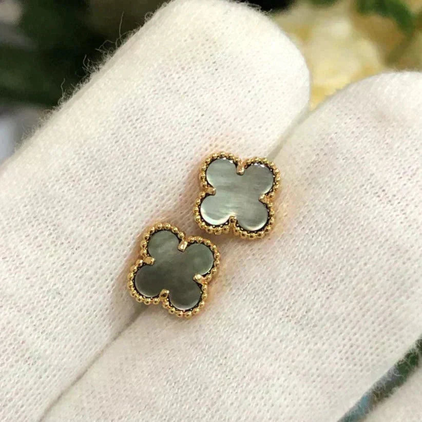 ¡®Sprite Jewelry¡¯CLOVER MINI 9.5MM GRAY MOP EARRINGS
