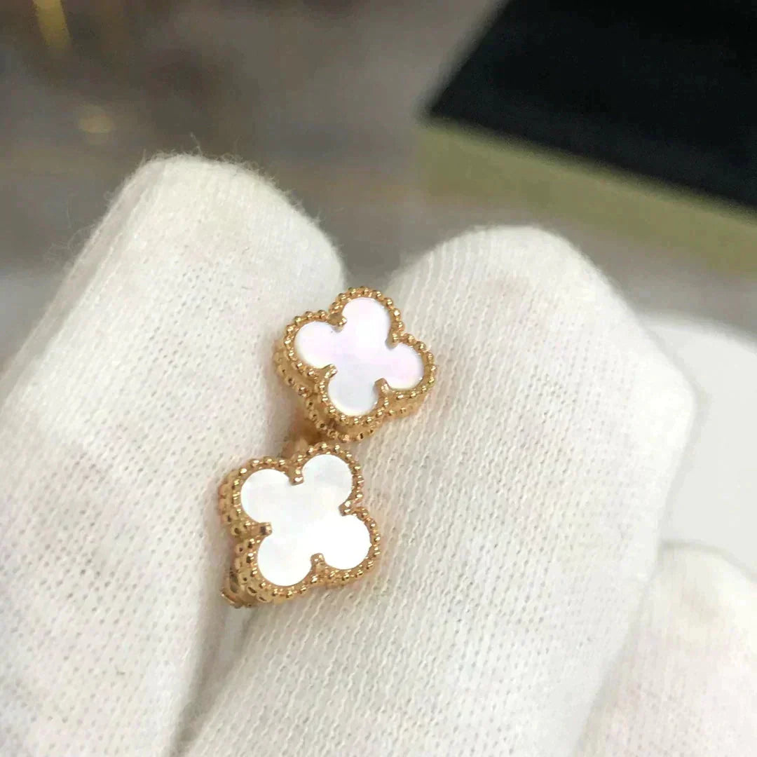 ¡®Sprite Jewelry¡¯CLOVER MINI 9.5MM WHITE MOP EARRINGS