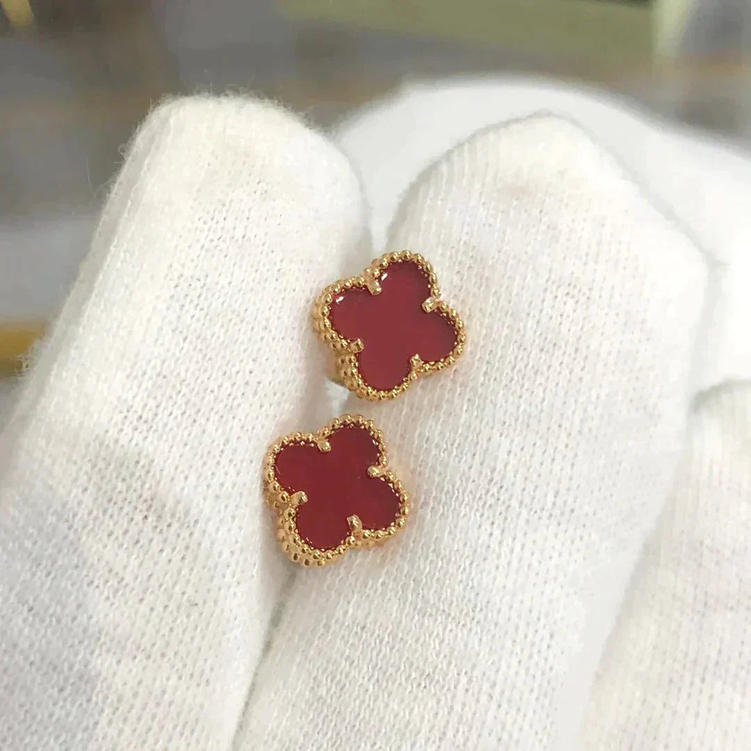 ¡®Sprite Jewelry¡¯CLOVER MINI 9.5MM CARNELIAN EARRINGS