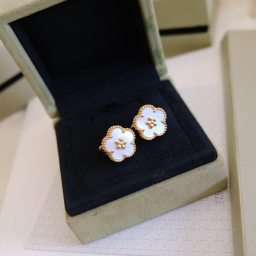 ¡®Sprite Jewelry¡¯LUCKY PINK GOLD WHITE MOP EARRINGS