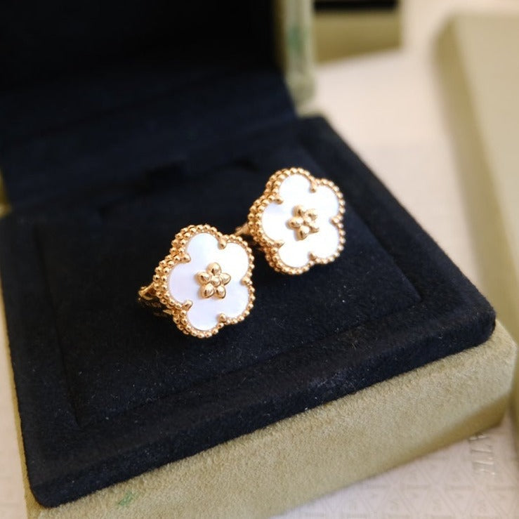 ¡®Sprite Jewelry¡¯LUCKY PINK GOLD WHITE MOP EARRINGS