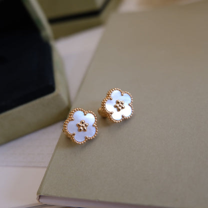 ¡®Sprite Jewelry¡¯LUCKY PINK GOLD WHITE MOP EARRINGS