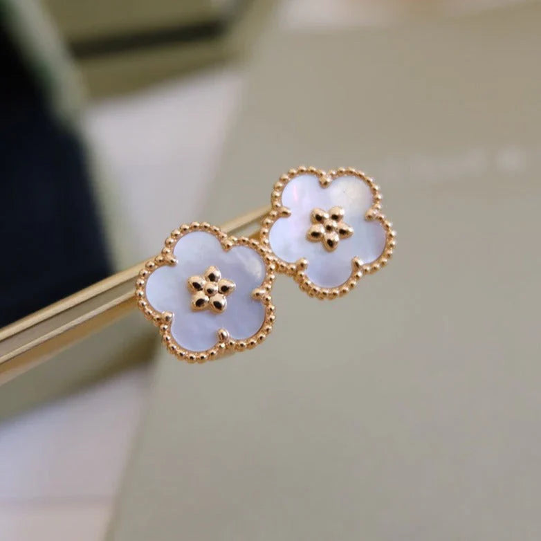 [Sprite Jewelry]LUCKY WHITE MOP EARRINGS