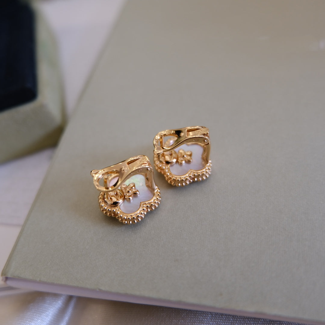 ¡®Sprite Jewelry¡¯LUCKY PINK GOLD WHITE MOP EARRINGS