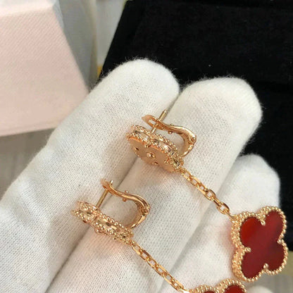 ¡®Sprite Jewelry¡¯CLOVER 2 MOTIF  LASER CARNELIAN EARRINGS
