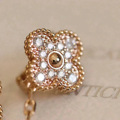 ¡®Sprite Jewelry¡¯CLOVER MEDIUM 1 MOTIFS FUll DIAMOND EARRINGS