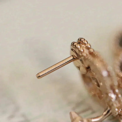 ¡®Sprite Jewelry¡¯CLOVER MEDIUM 1 MOTIFS FUll DIAMOND EARRINGS