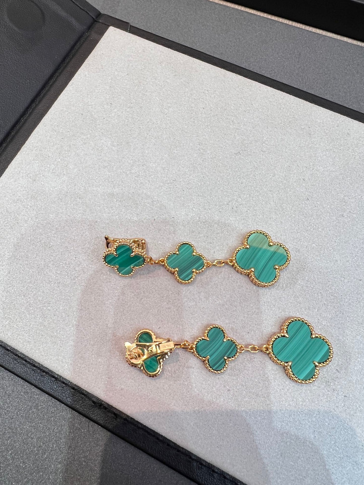 ¡®Sprite Jewelry¡¯CLOVER MALACHITE 3 MOTIFS GOLD