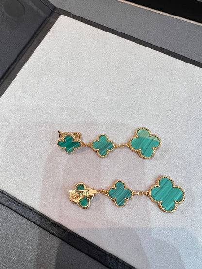 ¡®Sprite Jewelry¡¯CLOVER MALACHITE 3 MOTIFS GOLD