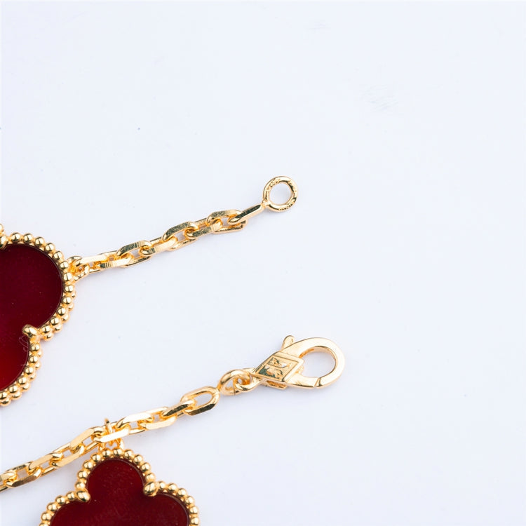 ¡®Sprite Jewelry¡¯CLOVER BRACELET 5 MOTIFS CARNELIAN TIGER EYE