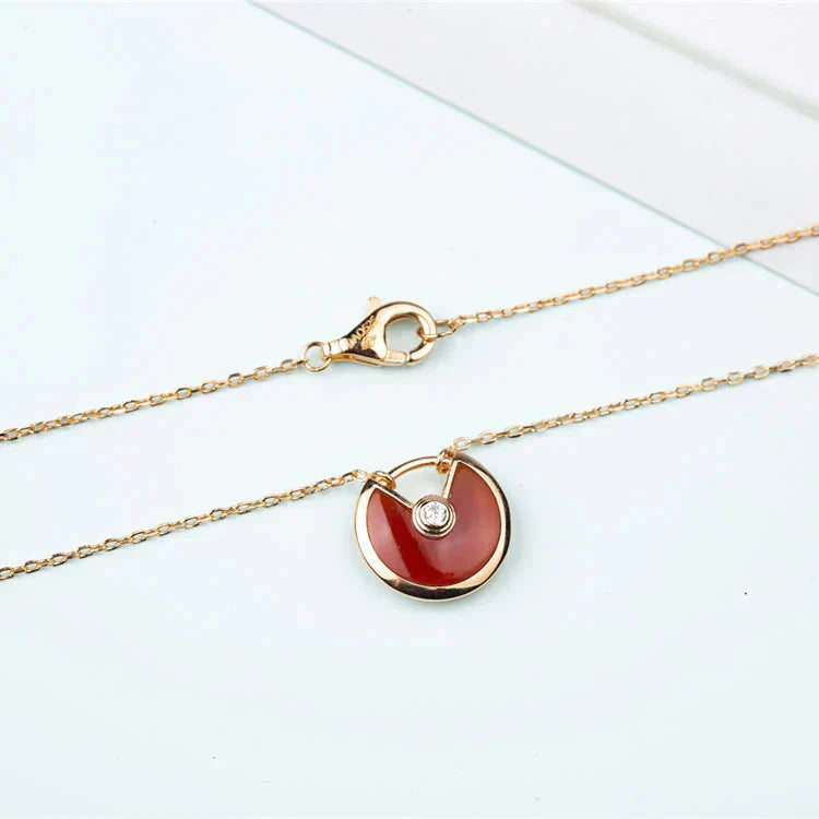 ¡®Sprite Jewelry¡¯AMULETTE GOLD CARNELIAN ONYX NECKLACE