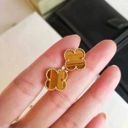 ¡®Sprite Jewelry¡¯CLOVER MEDIUM 1 MOTIFS TIGER EYE EARRINGS