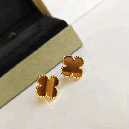 ¡®Sprite Jewelry¡¯CLOVER MEDIUM 1 MOTIFS TIGER EYE EARRINGS