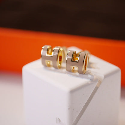 ¡®Sprite Jewelry¡¯MINI POP H GOLD EARRINGS GREY