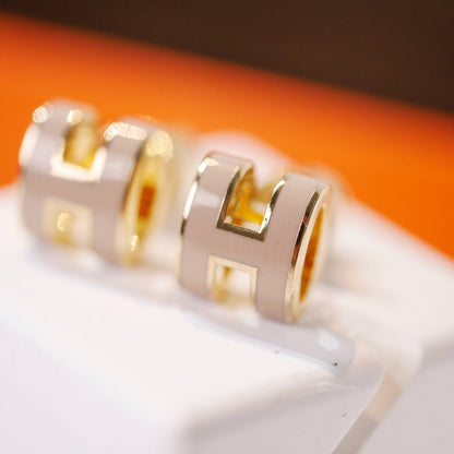 ¡®Sprite Jewelry¡¯MINI POP H GOLD EARRINGS GREY