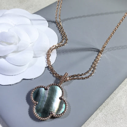 ¡®Sprite Jewelry¡¯CLOVER 25MM GOLD DARK MOP BIG CLOVER NECKLACE