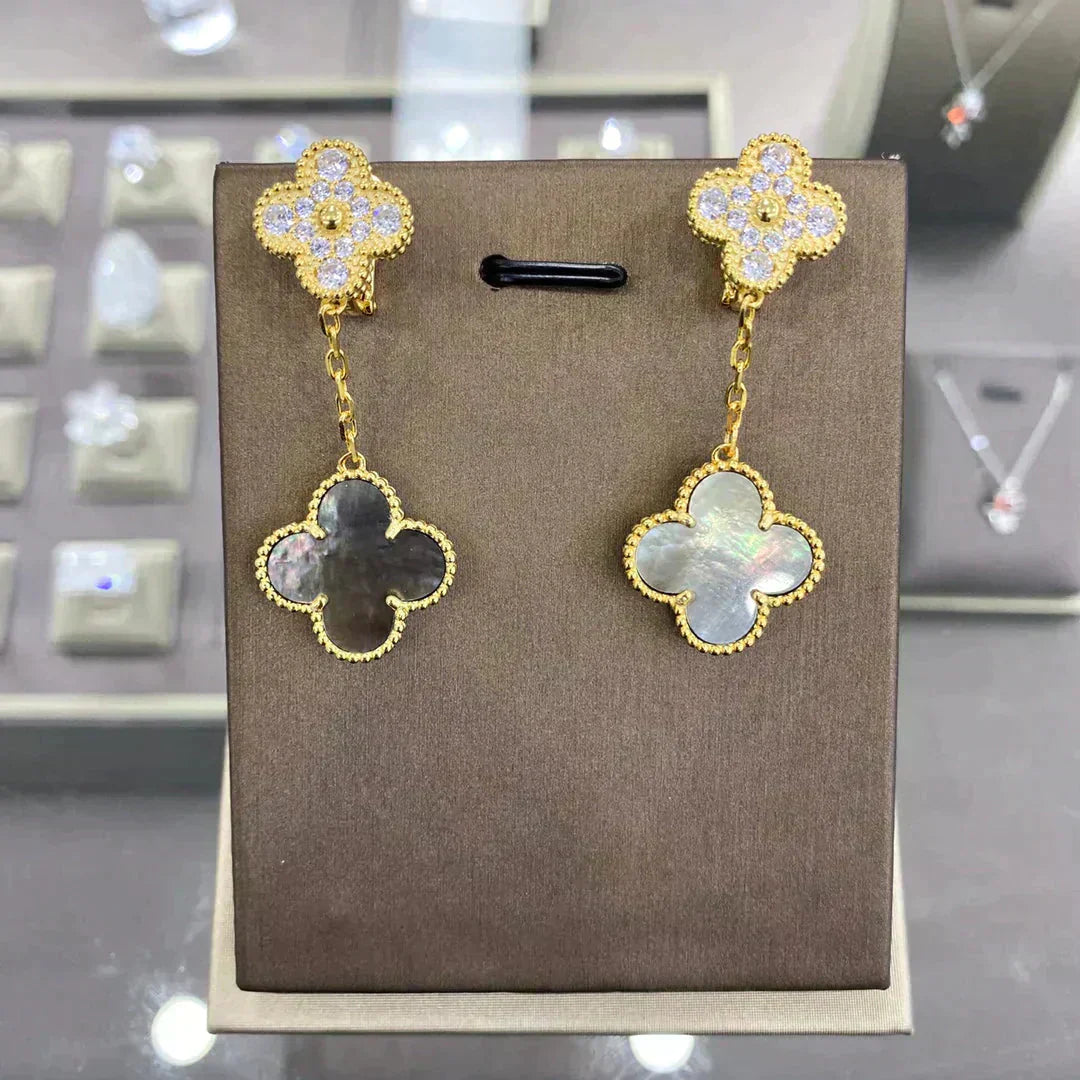 ¡®Sprite Jewelry¡¯CLOVER  2 MOTIFS  DIAMOND  EARRINGS (MULTIPLE CHOICESç´