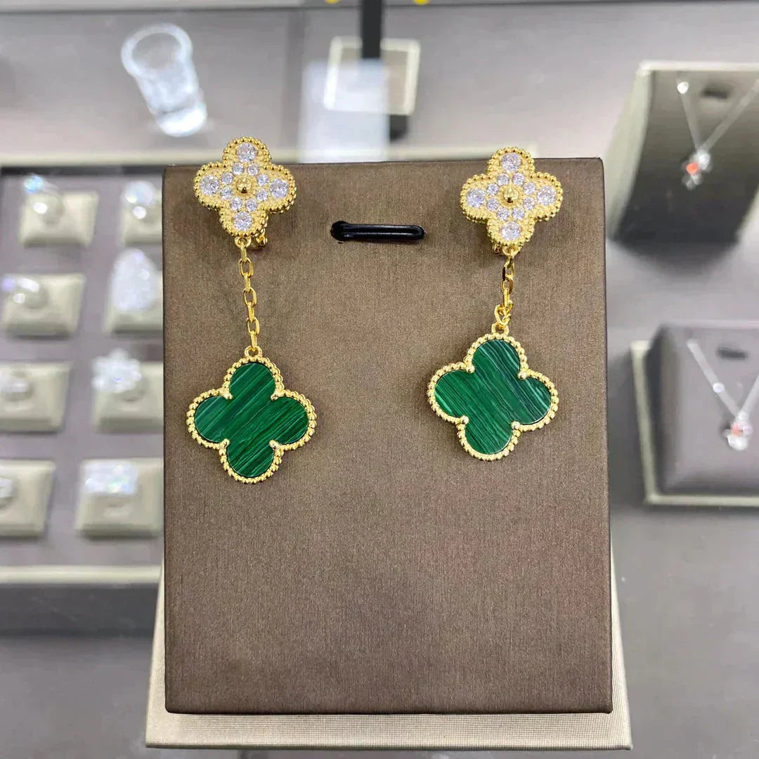 ¡®Sprite Jewelry¡¯CLOVER  2 MOTIFS  DIAMOND  EARRINGS (MULTIPLE CHOICESç´