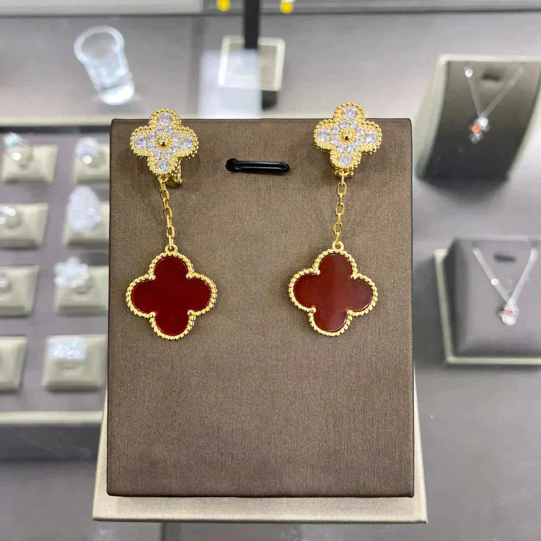 ¡®Sprite Jewelry¡¯CLOVER  2 MOTIFS  DIAMOND  EARRINGS (MULTIPLE CHOICESç´