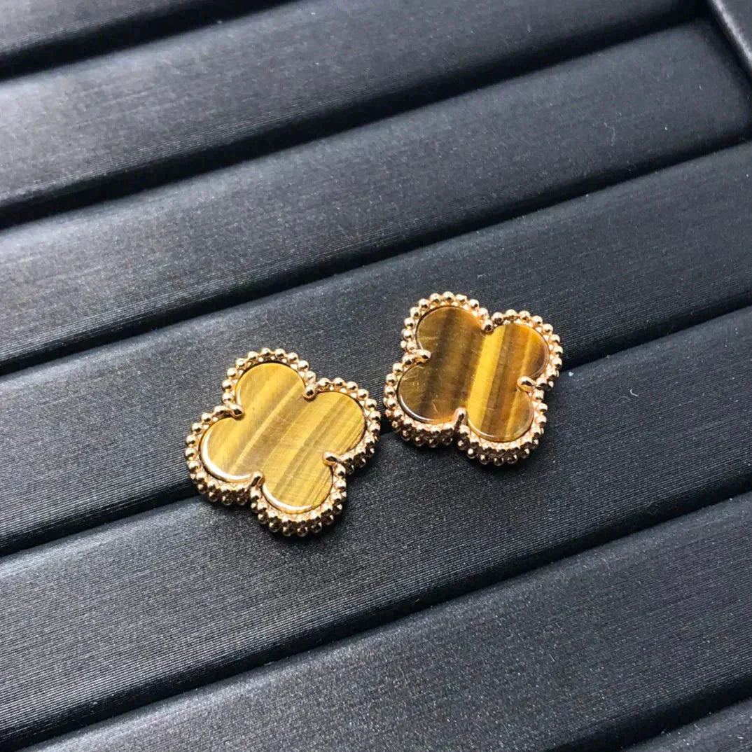 ¡®Sprite Jewelry¡¯CLOVER MEDIUM 1 MOTIFS TIGER EYE EARRINGS