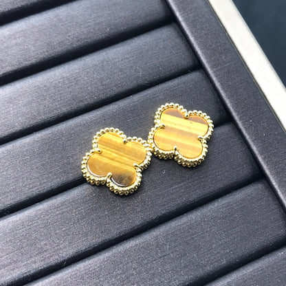 ¡®Sprite Jewelry¡¯CLOVER MEDIUM 1 MOTIFS TIGER EYE EARRINGS