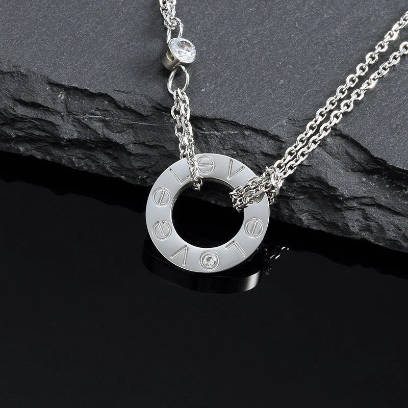 ¡®Sprite Jewelry¡¯LOVE NECKLACE 16MM 2 DIAMONDS