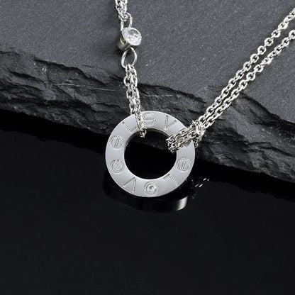 ¡®Sprite Jewelry¡¯LOVE NECKLACE 16MM 2 DIAMONDS