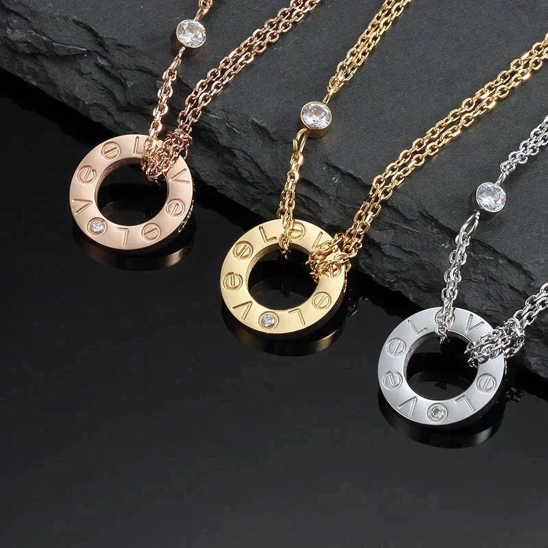 ¡®Sprite Jewelry¡¯LOVE NECKLACE 16MM 2 DIAMONDS