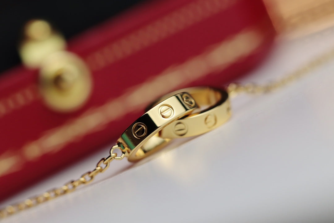 ¡®Sprite Jewelry¡¯LOVE NECKLACE DOUBLE RING GOLD
