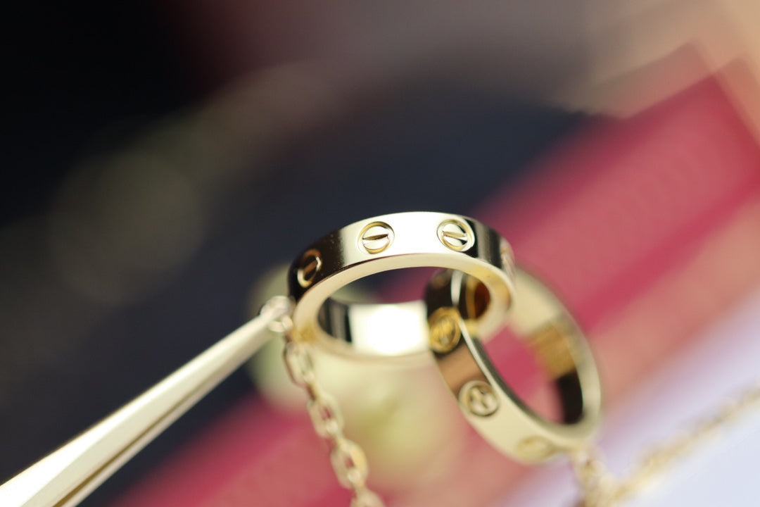 ¡®Sprite Jewelry¡¯LOVE NECKLACE DOUBLE RING GOLD