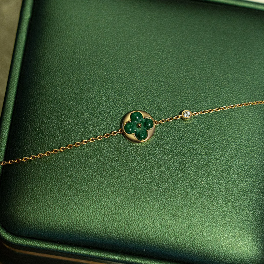¡®Sprite Jewelry¡¯SUN MALACHITE 1 DIAMOND PINK GOLD BRACELET