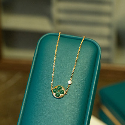 ¡®Sprite Jewelry¡¯SUN MALACHITE 1 DIAMOND PINK GOLD BRACELET