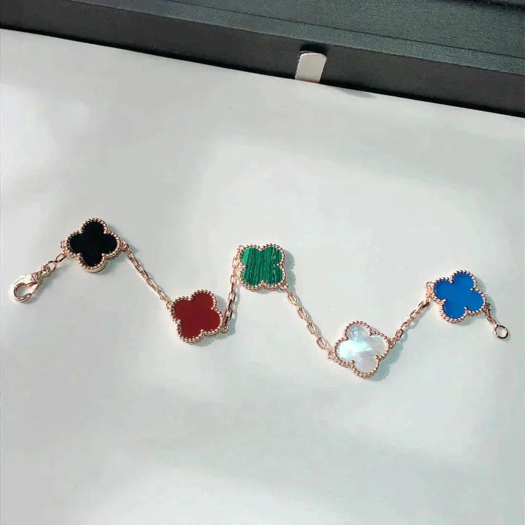 [Sprite Jewelry]New CLOVER 5 MOTIFS MULTICOLOR BRACELET