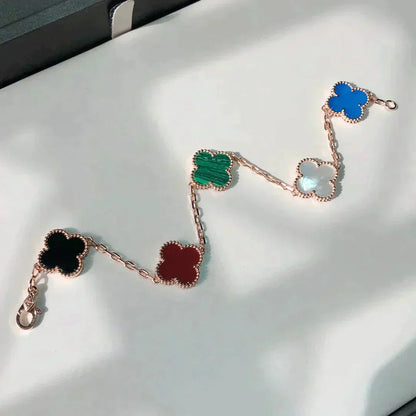 [Sprite Jewelry]New CLOVER 5 MOTIFS MULTICOLOR BRACELET