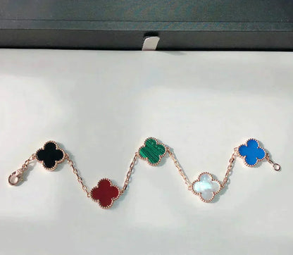 [Sprite Jewelry]New CLOVER 5 MOTIFS MULTICOLOR BRACELET