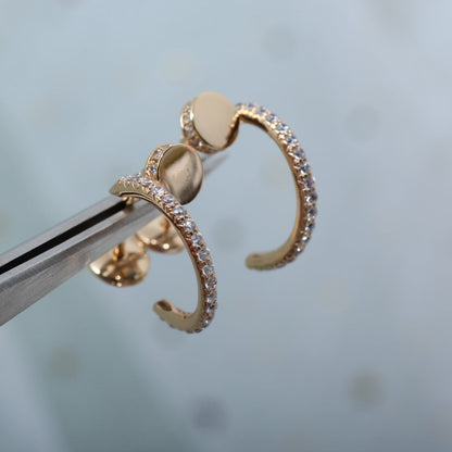¡®Sprite Jewelry¡¯JUSTE EARRINGS 12.75MM PINK GOLD DIAMOND