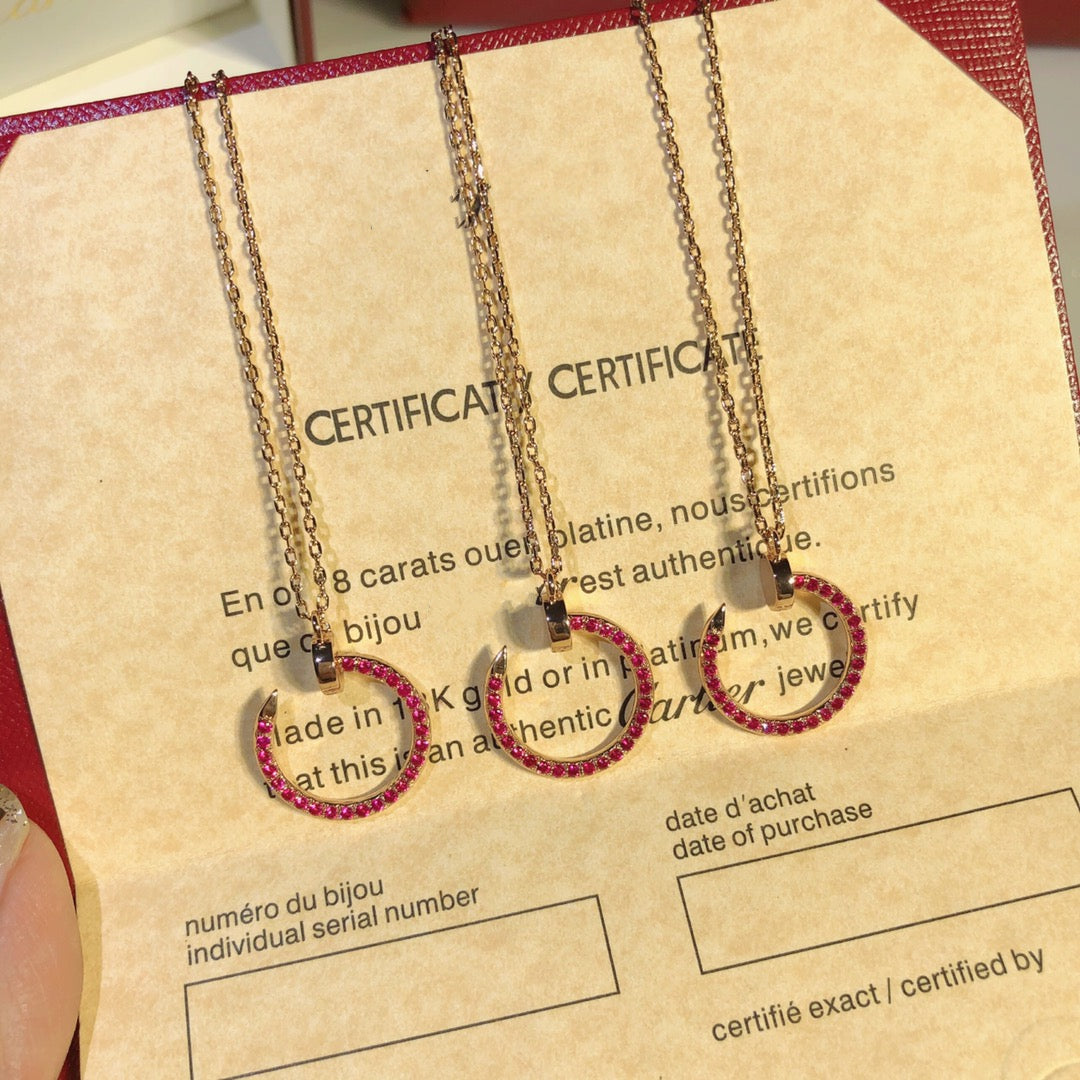 ¡®Sprite Jewelry¡¯JUSTE NECKLACE GOLD RED DIAMONDS