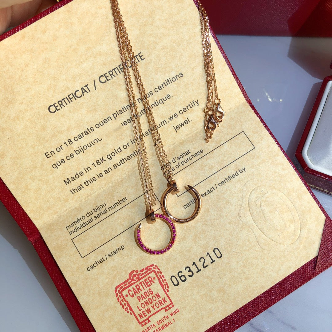 ¡®Sprite Jewelry¡¯JUSTE NECKLACE GOLD RED DIAMONDS