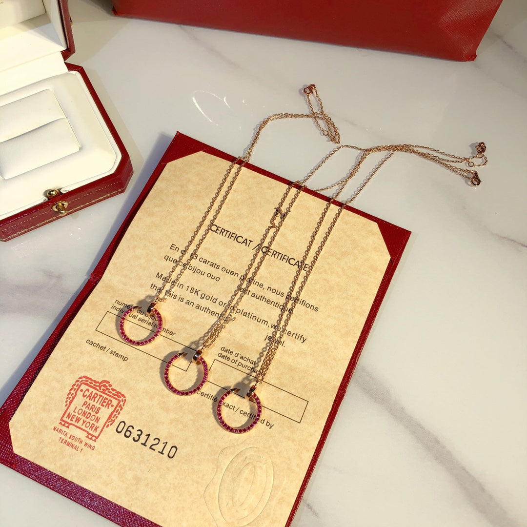 ¡®Sprite Jewelry¡¯JUSTE NECKLACE GOLD RED DIAMONDS