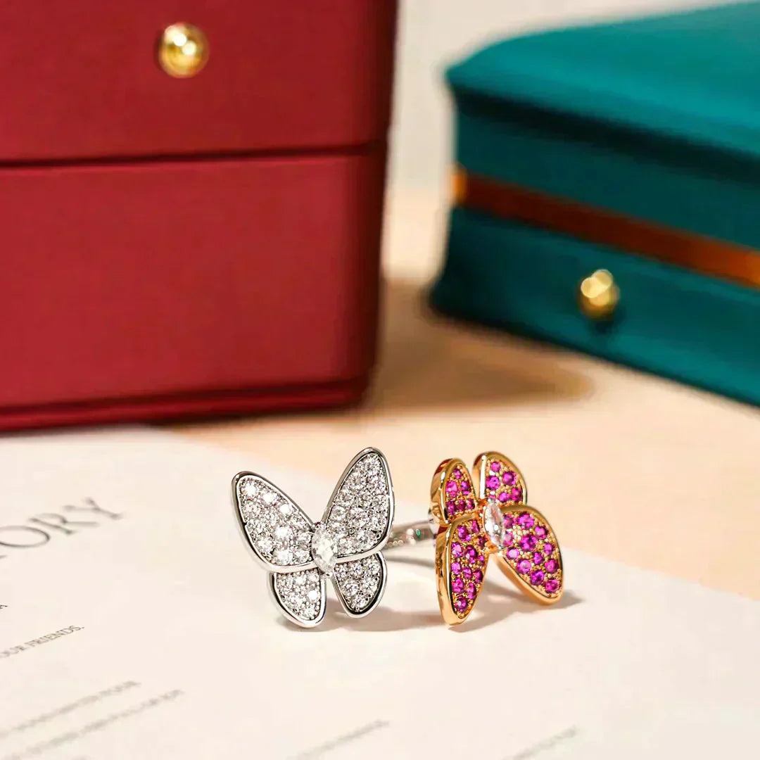 ¡®Sprite Jewelry¡¯TWIN BUTTERFLY DIAMOND RING