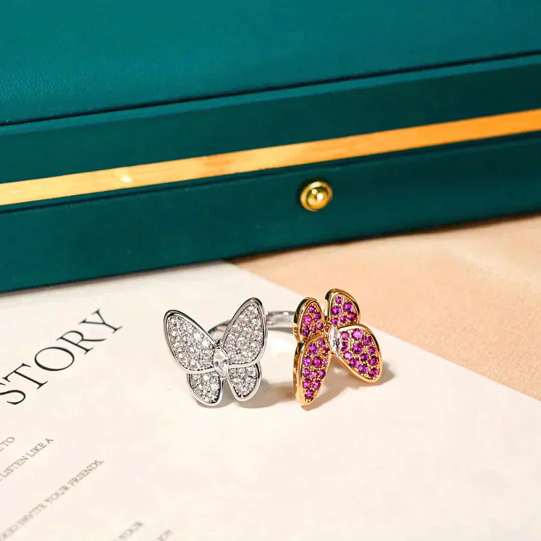 ¡®Sprite Jewelry¡¯TWIN BUTTERFLY DIAMOND RING