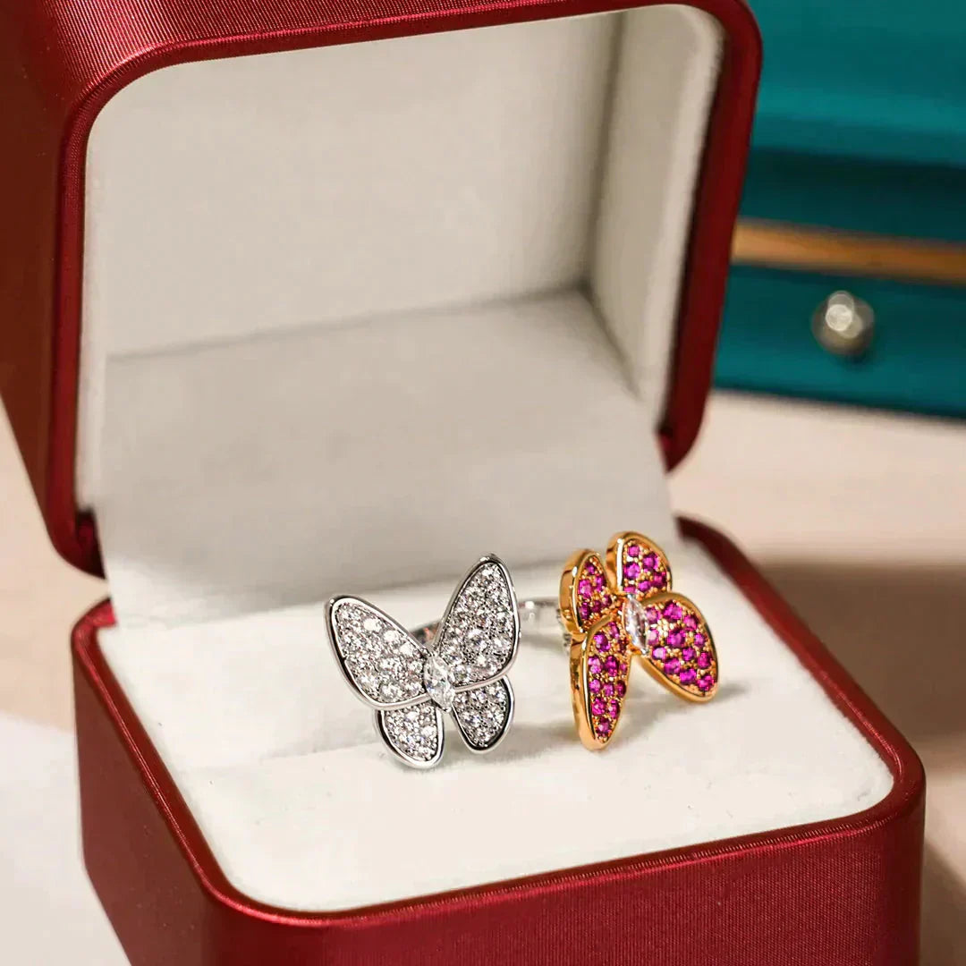 ¡®Sprite Jewelry¡¯TWIN BUTTERFLY DIAMOND RING