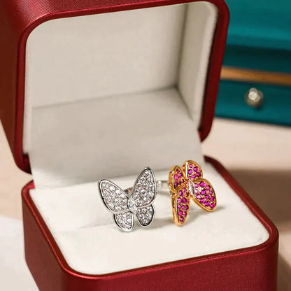 ¡®Sprite Jewelry¡¯TWIN BUTTERFLY DIAMOND RING
