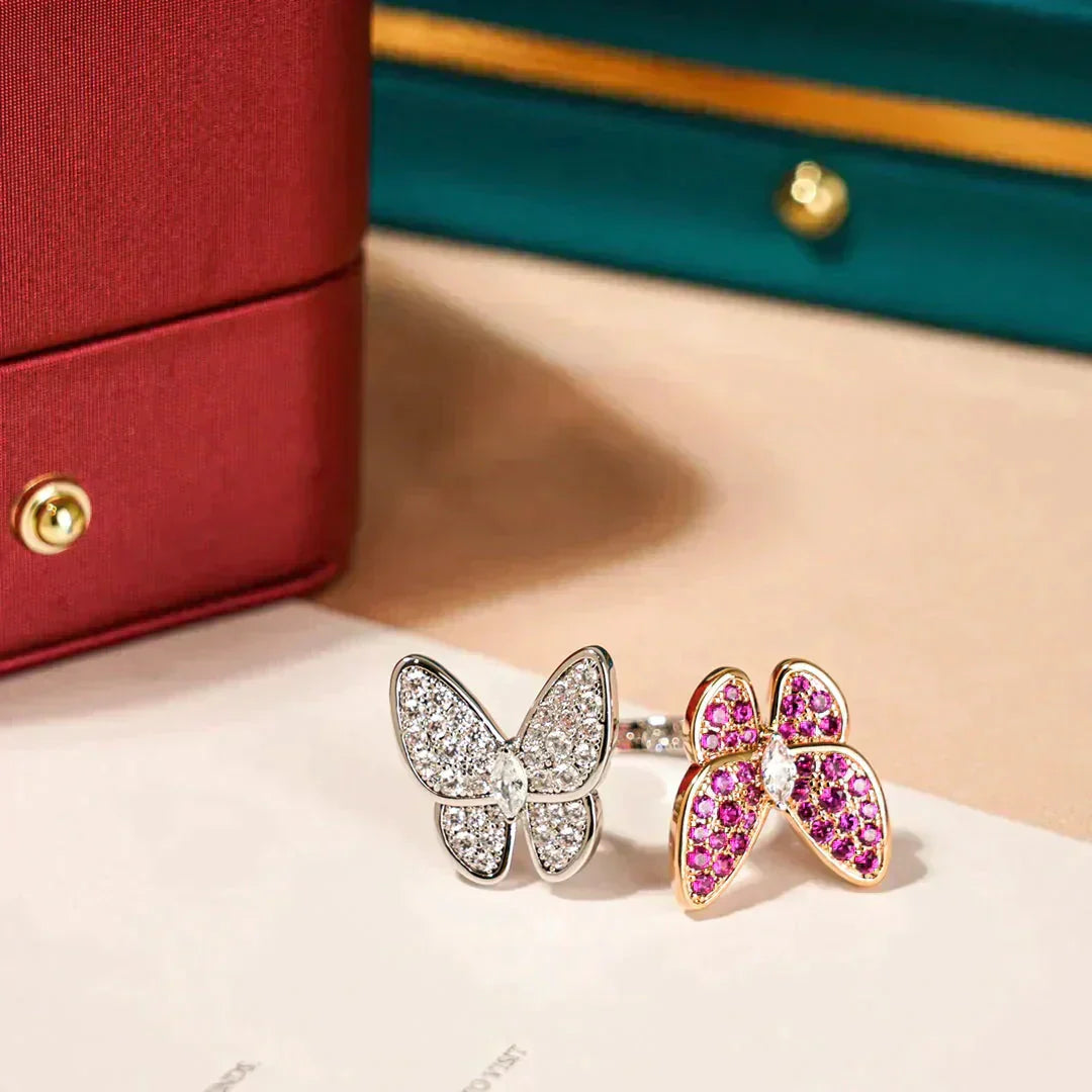¡®Sprite Jewelry¡¯TWIN BUTTERFLY DIAMOND RING