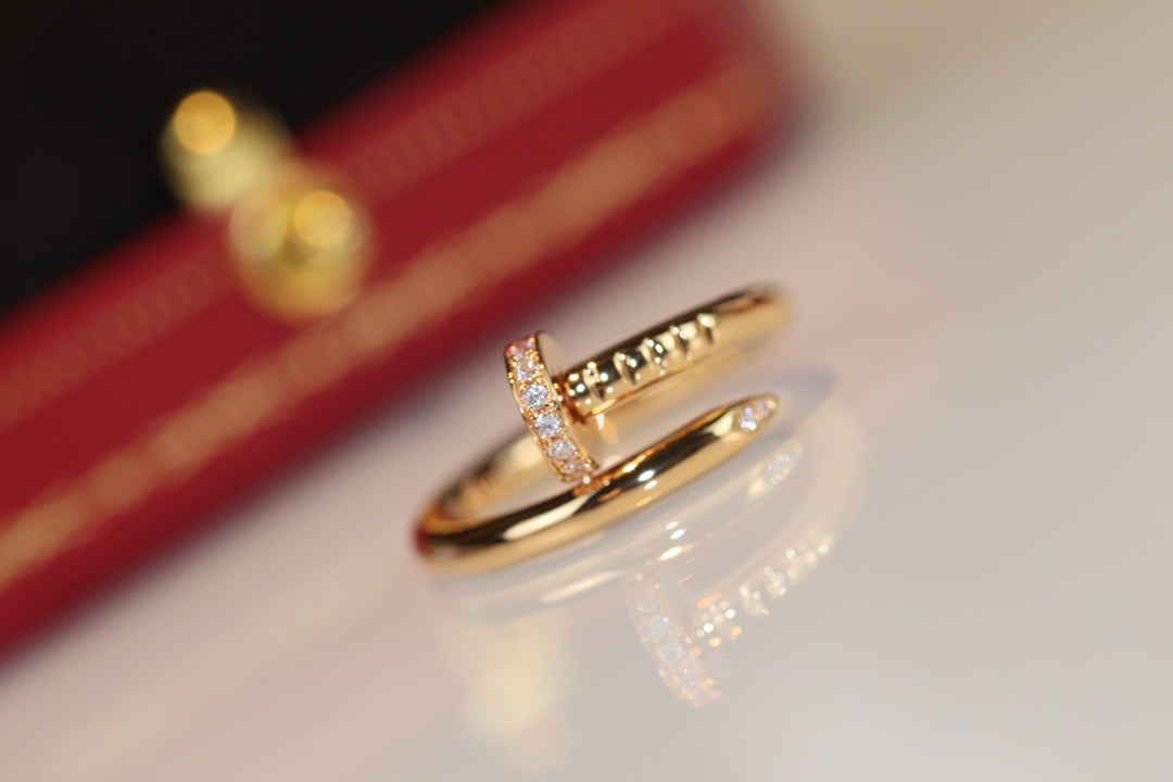 [Sprite Jewelry]Size 7 ring with real gold and diamonds