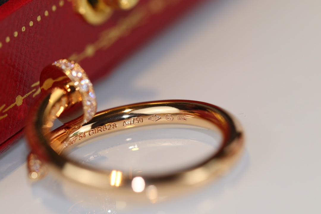 [Sprite Jewelry]Size 7 ring with real gold and diamonds